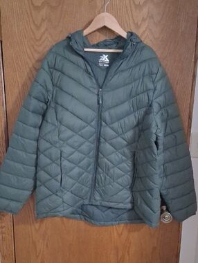 ZeroXposur Quilted Hooded Puffer Jacket-Forest Green